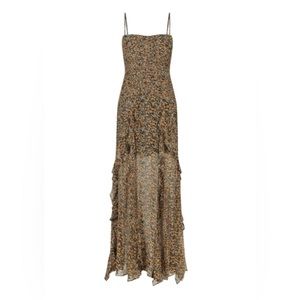 Paloma Ruched Frill Maxi Dress
